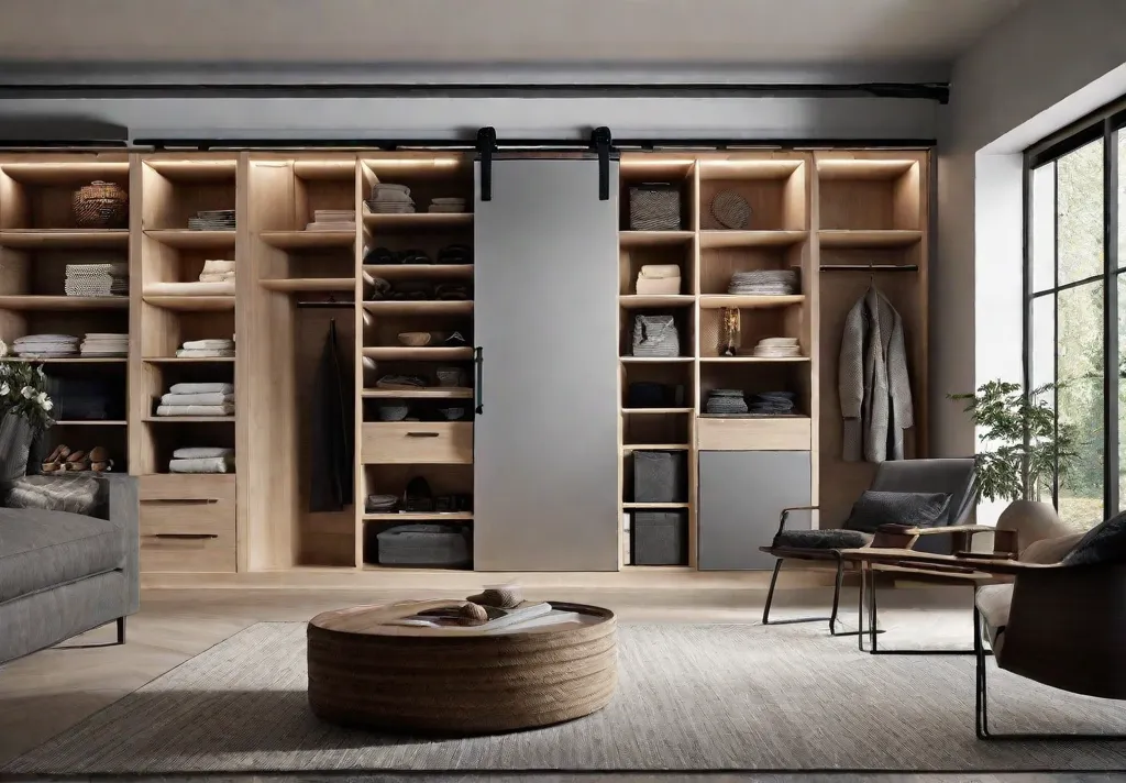 A clutter free space showcasing smart storage solutions
