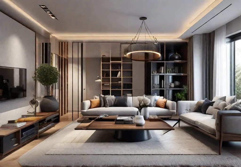 A cozy and inviting petite living room with a carefully planned layout