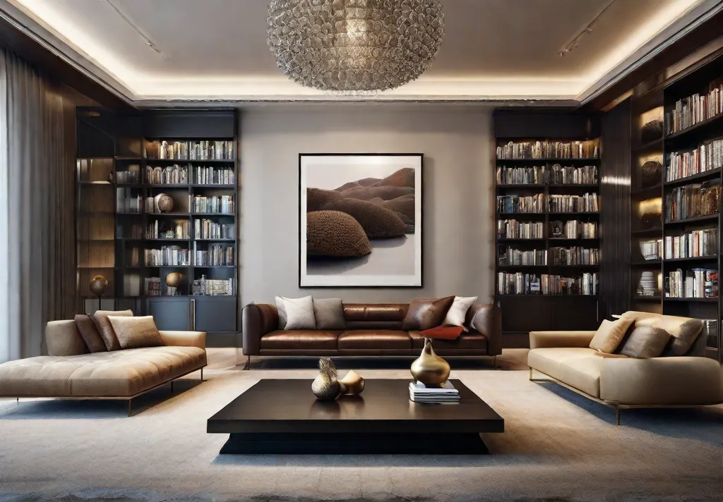 A creative living room filled with functional art