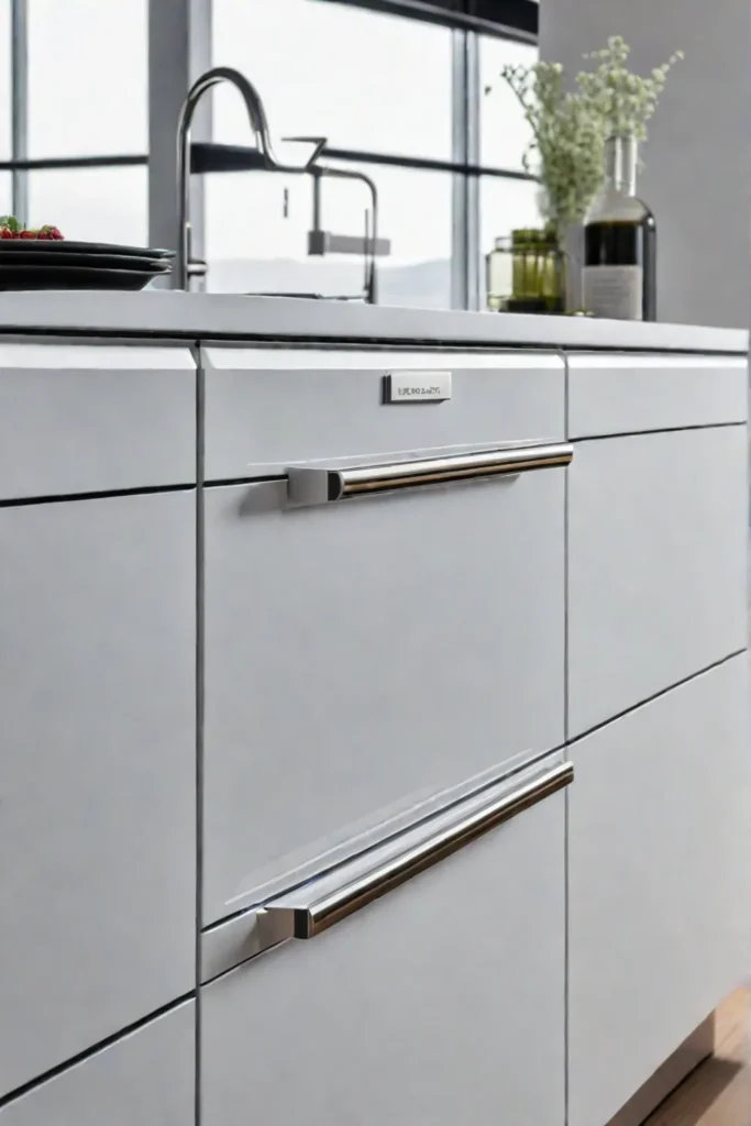 Stylish kitchen hardware such as cabinet pulls and handles