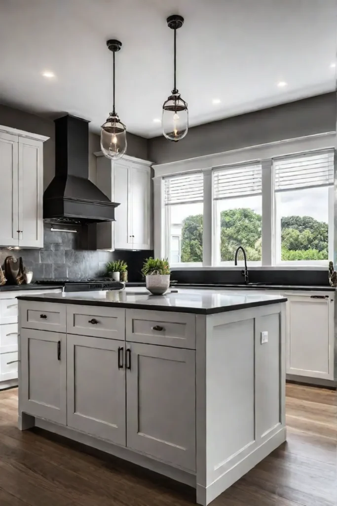 A beautifully balanced transitional kitchen that combines modern and traditional design elements 1