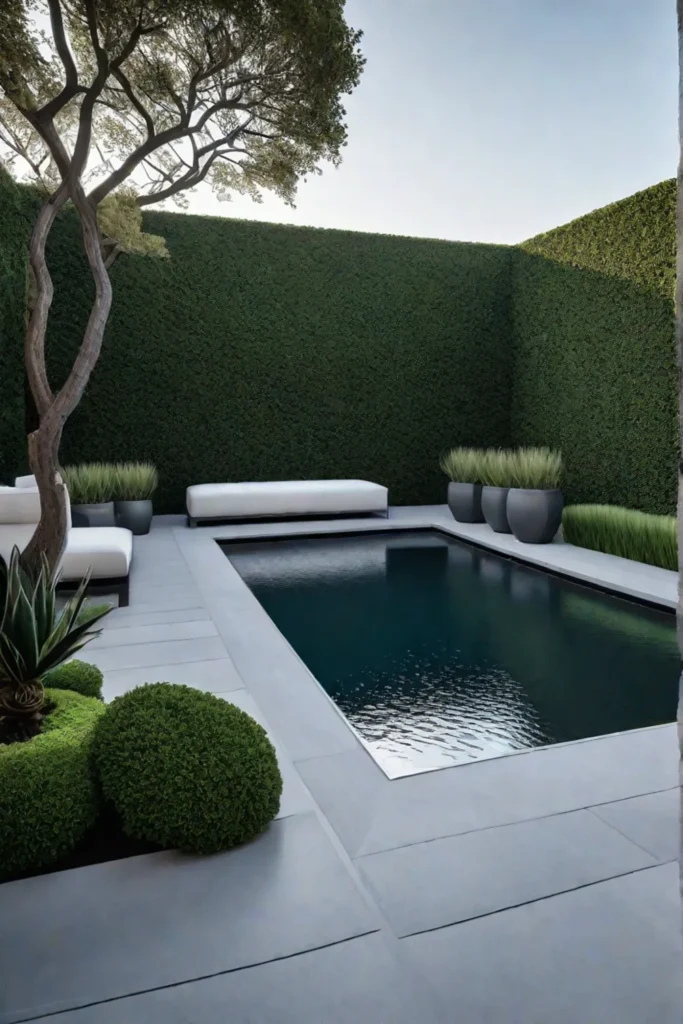 A patio design that showcases a contemporary aesthetic with a focus on
