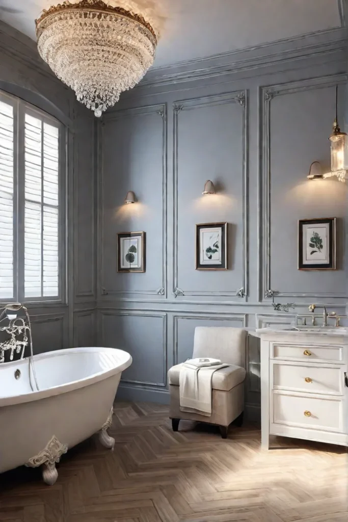 Bathroom with architectural details