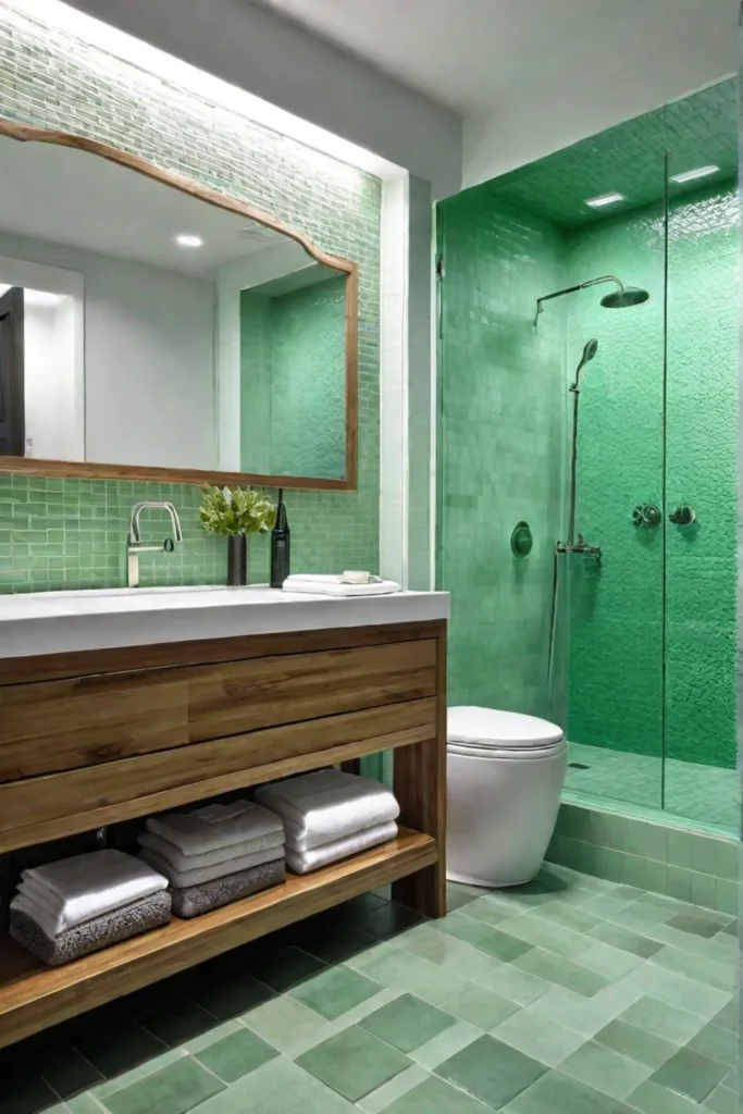 Bathroom with sustainable and ecofriendly materials