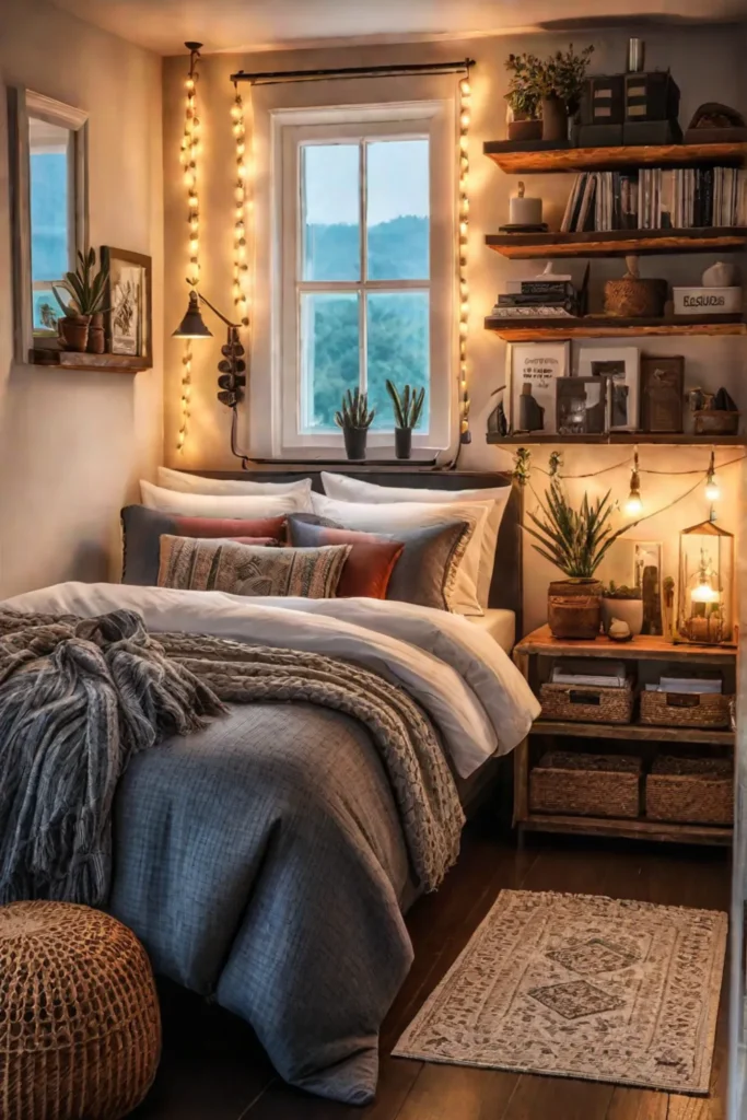 Bohemian small bedroom