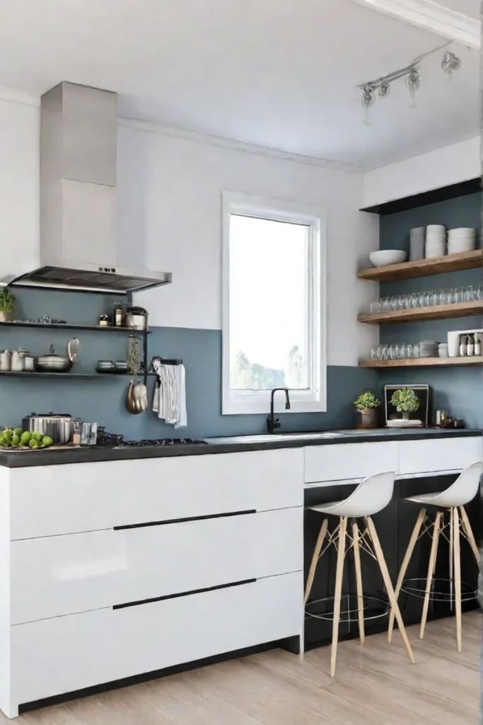 Bright and airy kitchen with functional storage