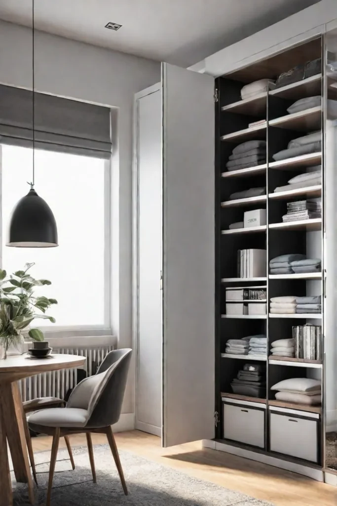 Decluttered and organized apartment