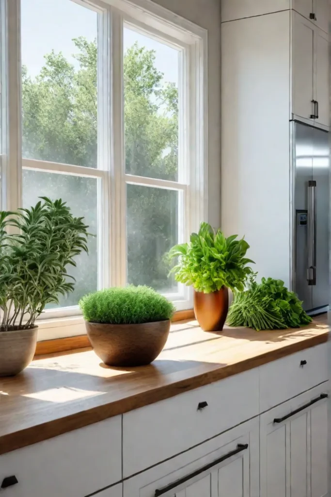 Decluttered kitchen with white cabinets and stainless steel appliances