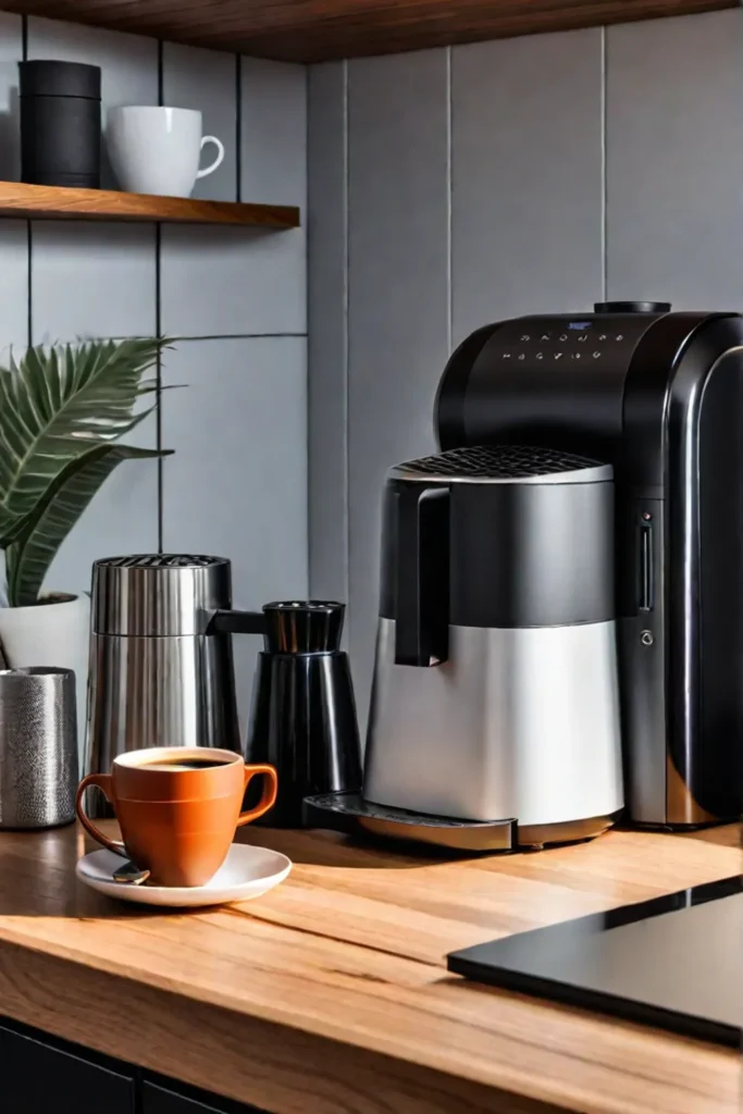 Dedicated coffee station in a kitchen