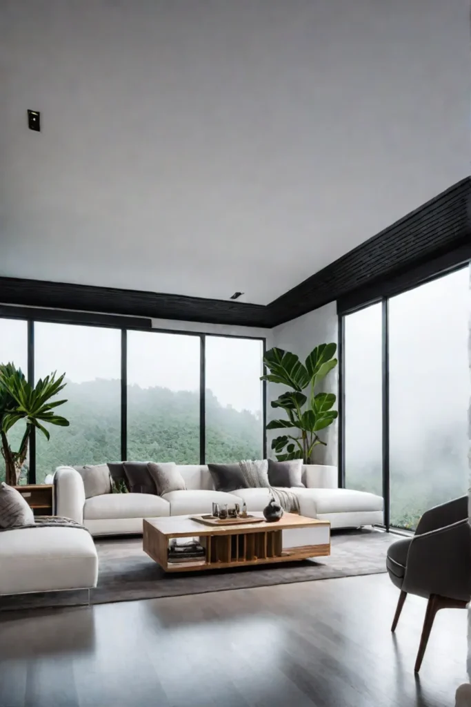 Ecofriendly living room design with energyefficient lighting