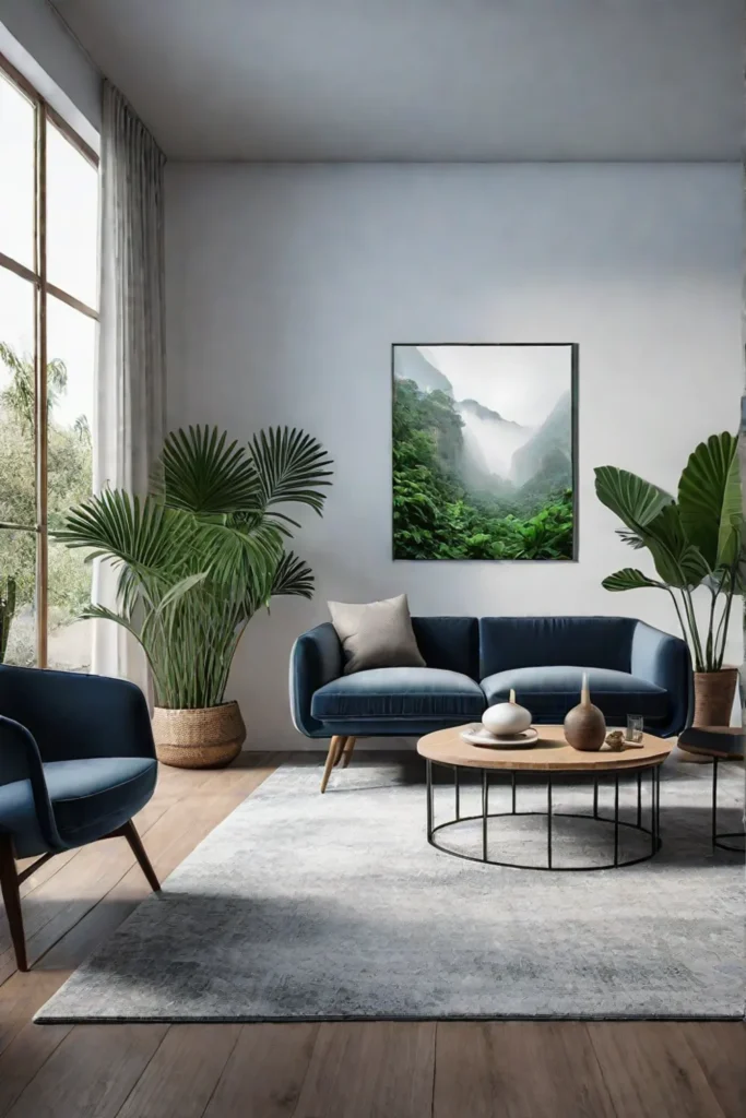 Ecosysteminspired living room with specific natural elements