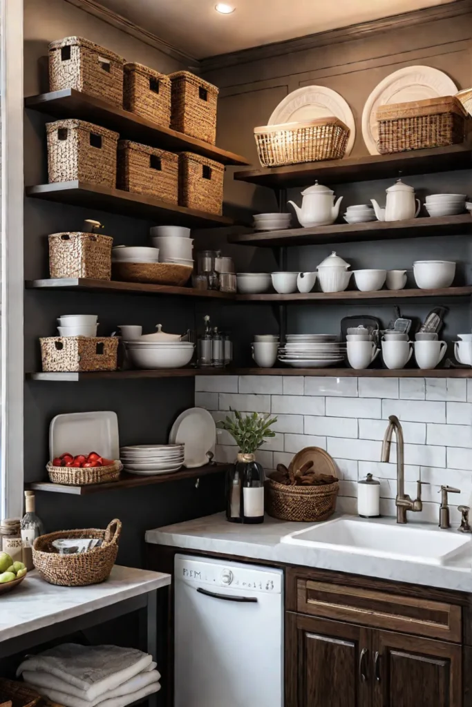 Enhancing kitchen aesthetics with storage solutions