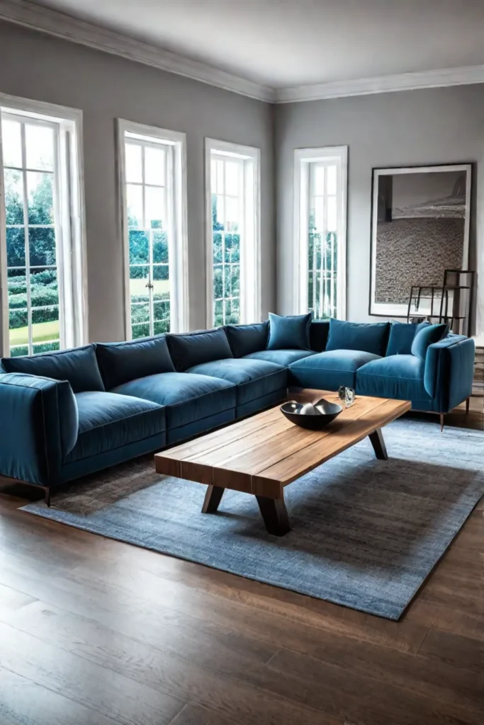 Familyfriendly living room with a sectional sofa