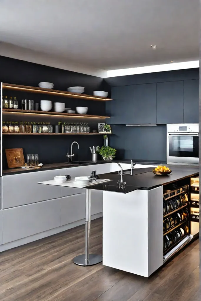 Innovative cabinet accessories in kitchen