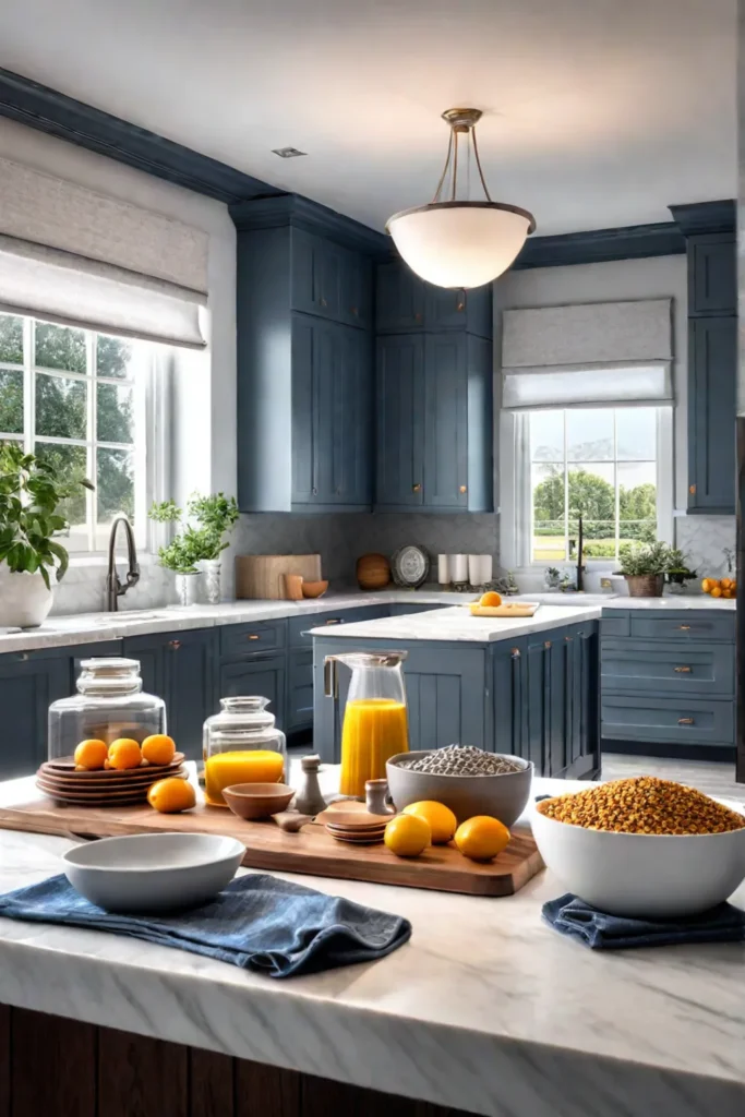 Kitchen with a designated baking area and organized bakeware