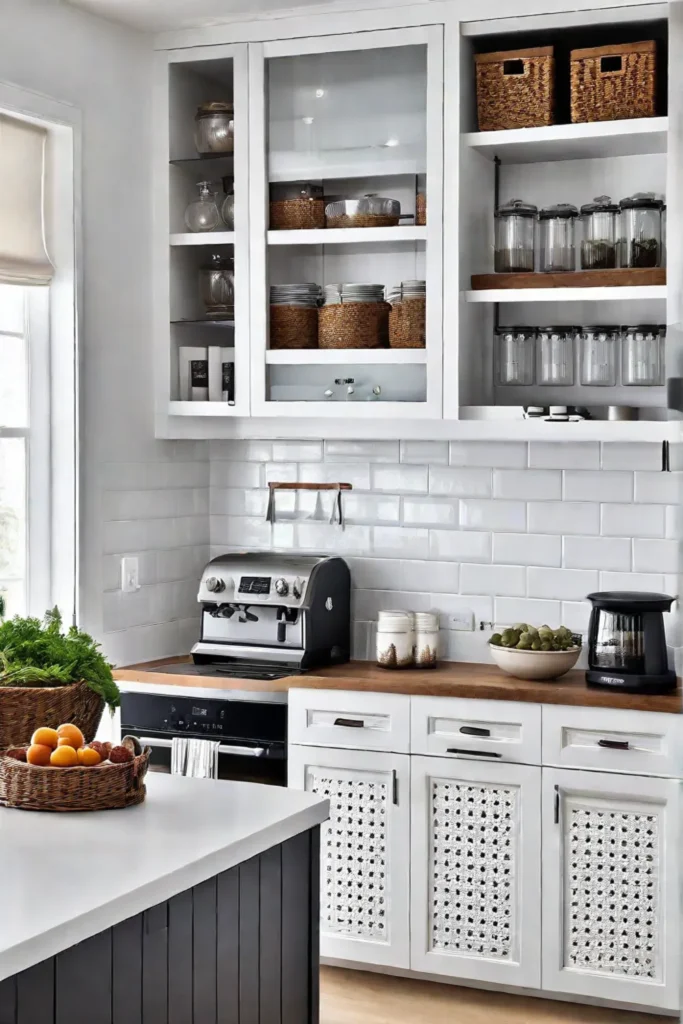 Kitchen with aesthetic storage