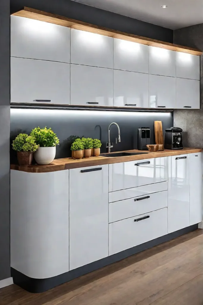 Kitchen with customdesigned storage solution