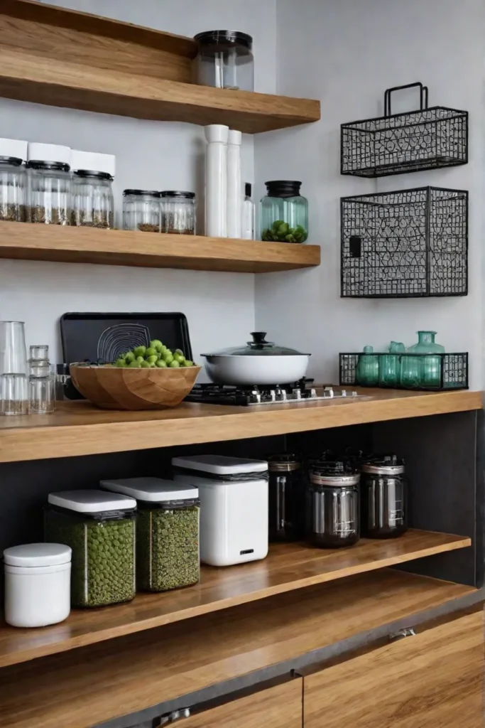 Kitchen with ecofriendly storage