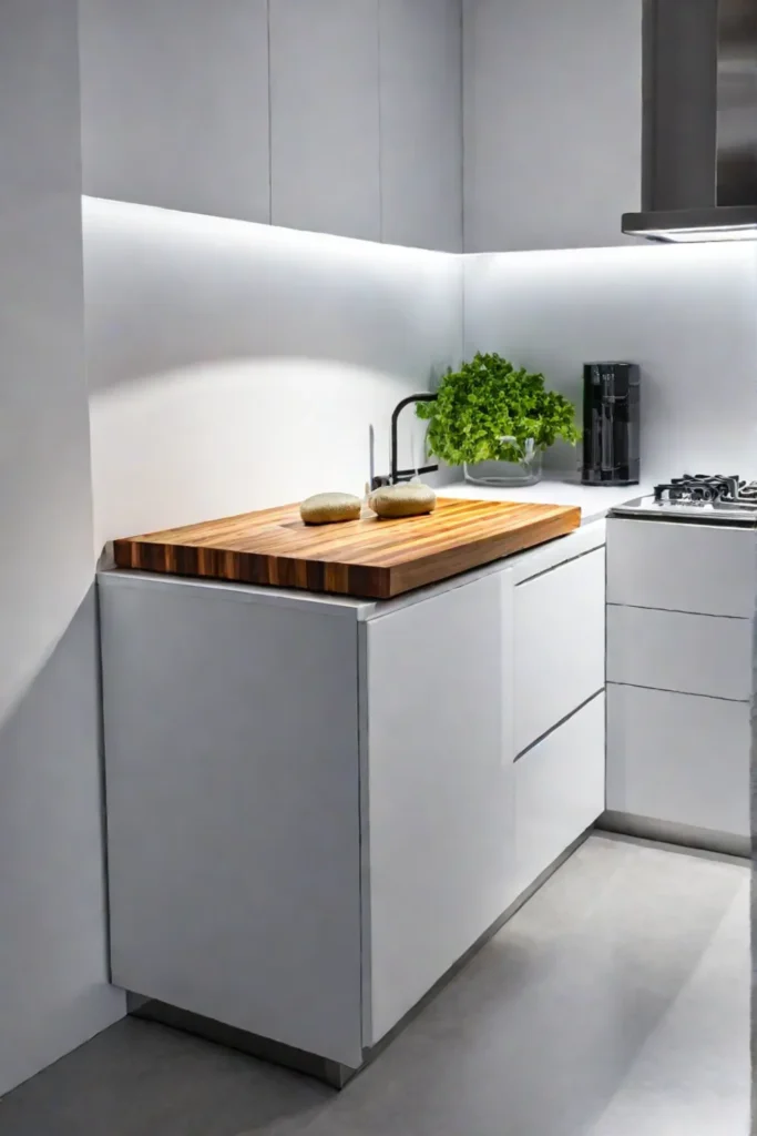 Kitchen with integrated storage