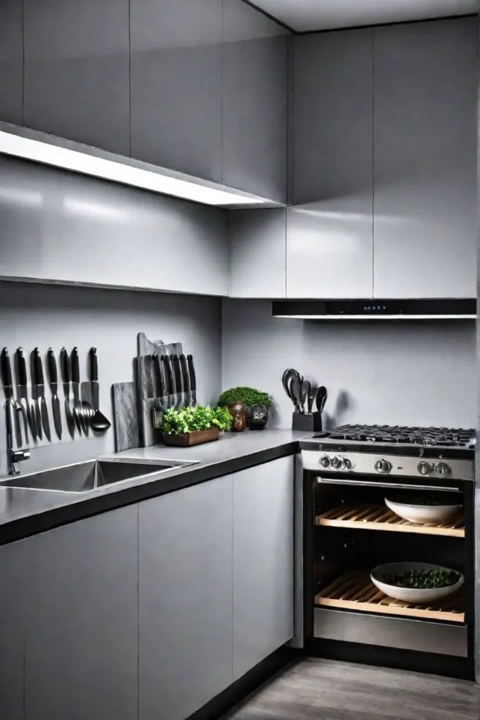 Magnetic storage solutions in the kitchen