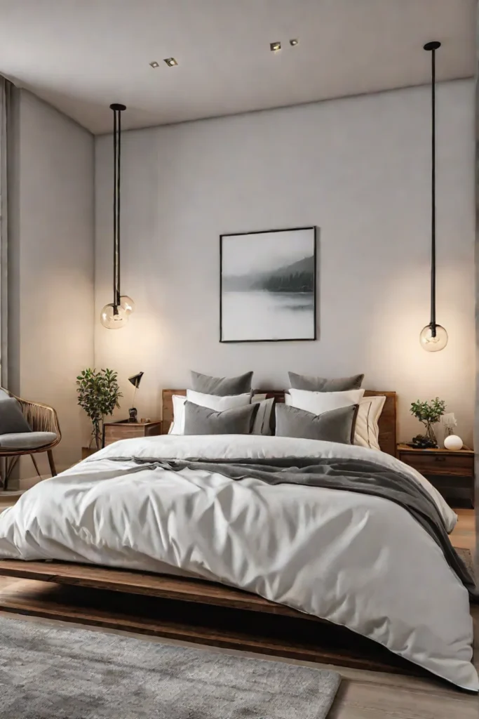 Minimalist bedroom with calming neutral colors