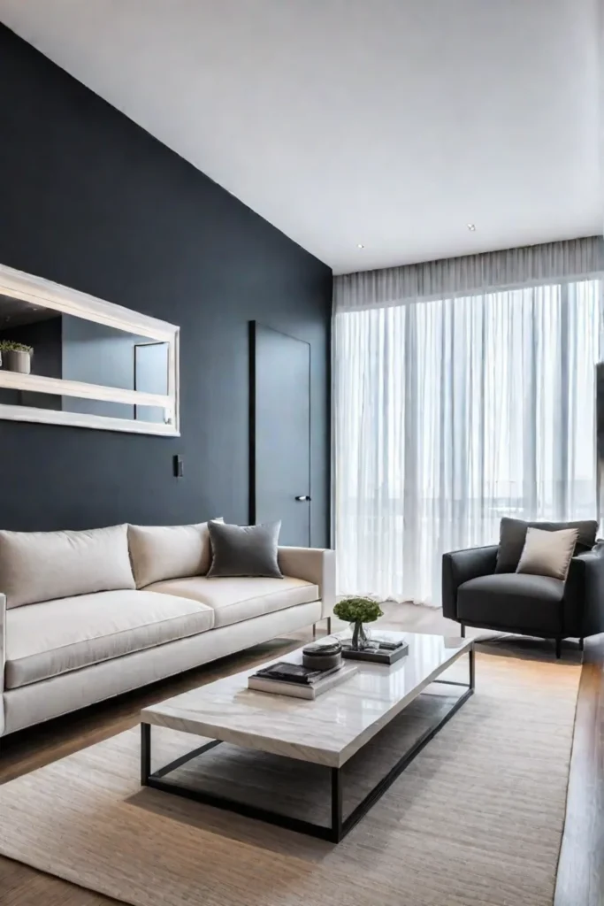 Minimalist living room design for a serene atmosphere