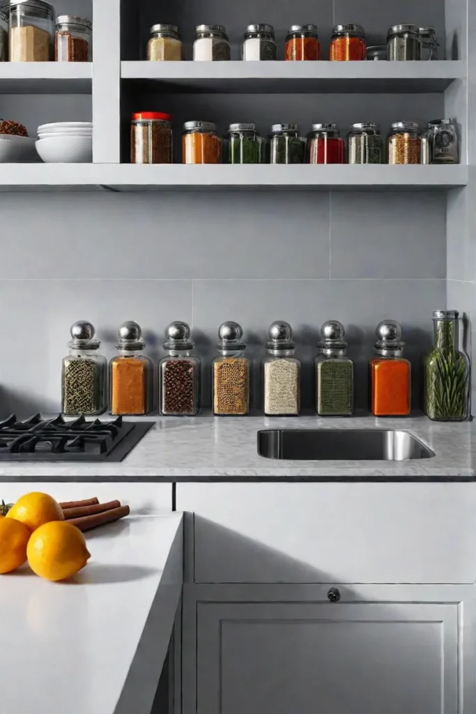 Modern kitchen designed for efficient meal preparation and storage