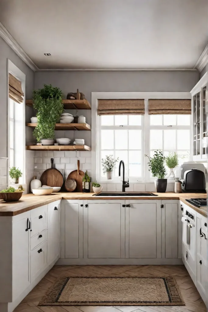 Modern kitchen harmoniously combining old and new styles