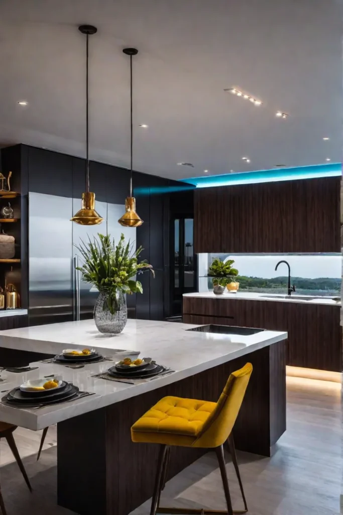 Modern kitchen showcasing personal style and artistic flair