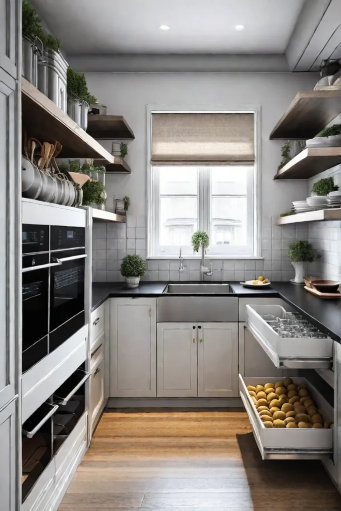 Modular storage system for small kitchens