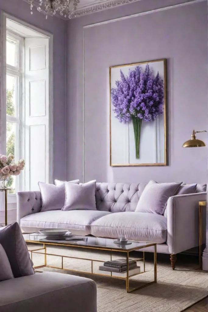 Pastel living room with calming atmosphere