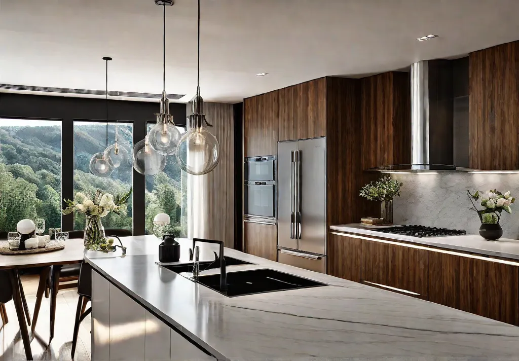 Spacious kitchen with tall cabinets reaching the ceiling maximizing vertical storage spacefeat