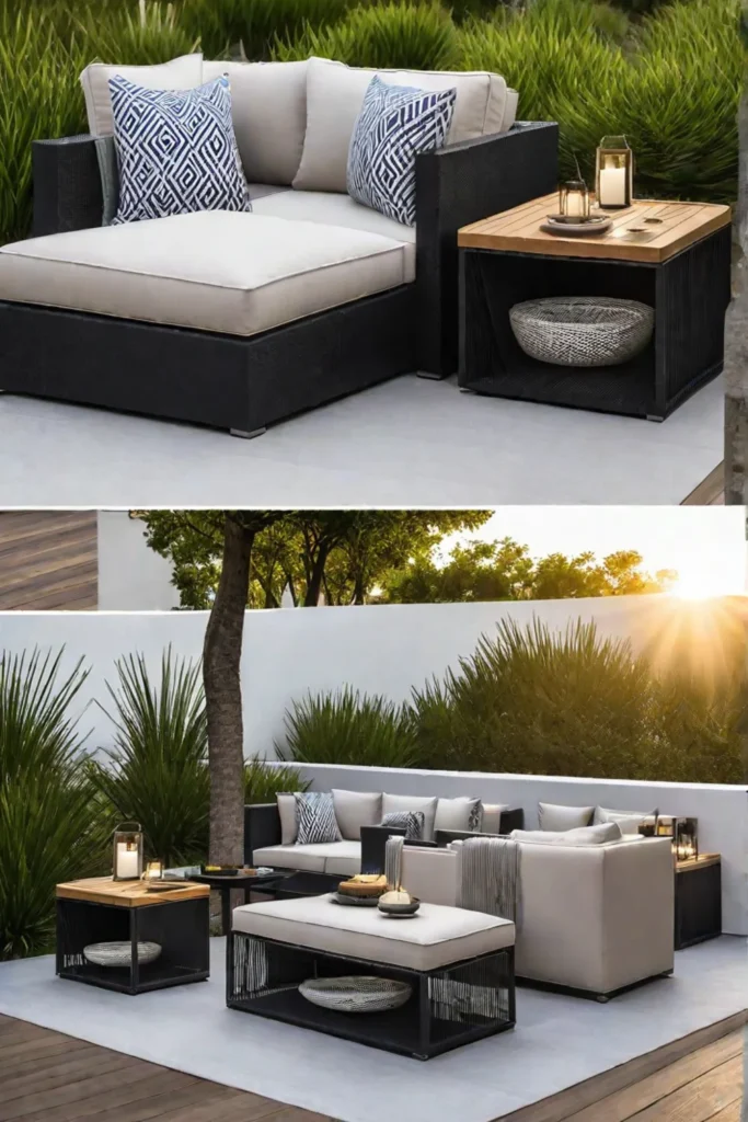 scandinavian patio furniture outdoor living with a minimalist design patio with a