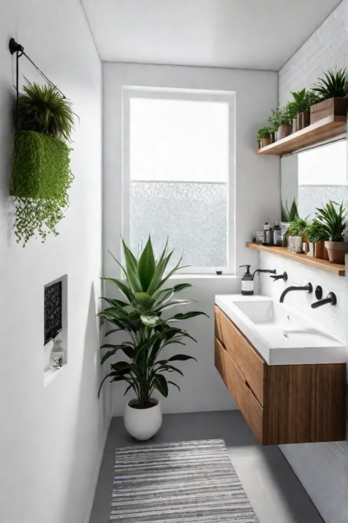 Bright and airy small bathroom with natural light