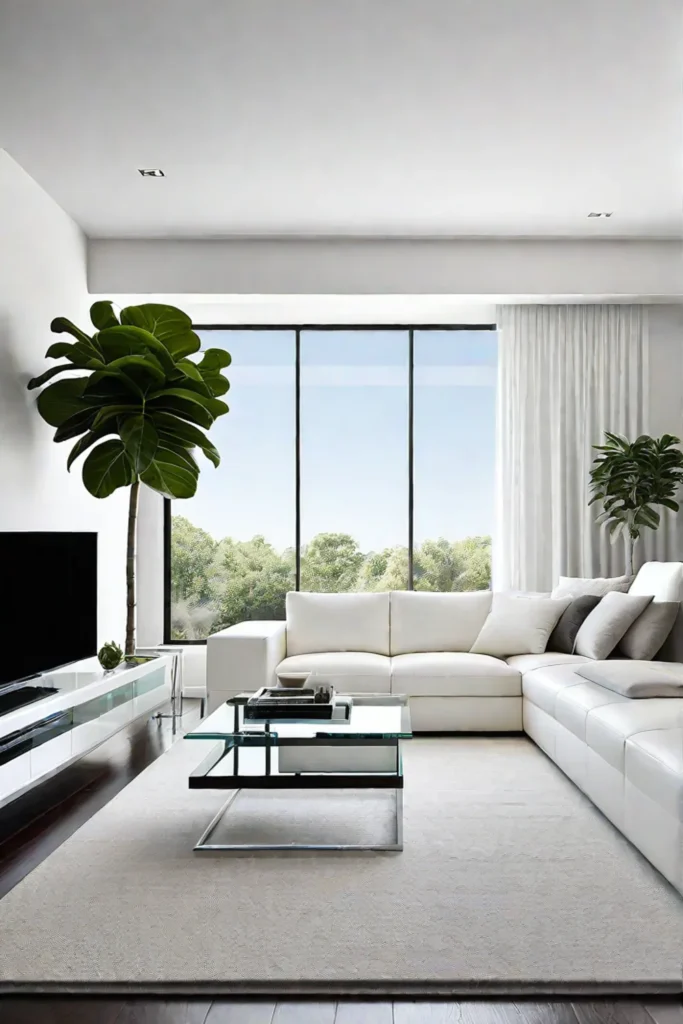 Contemporary living room with modular sofa