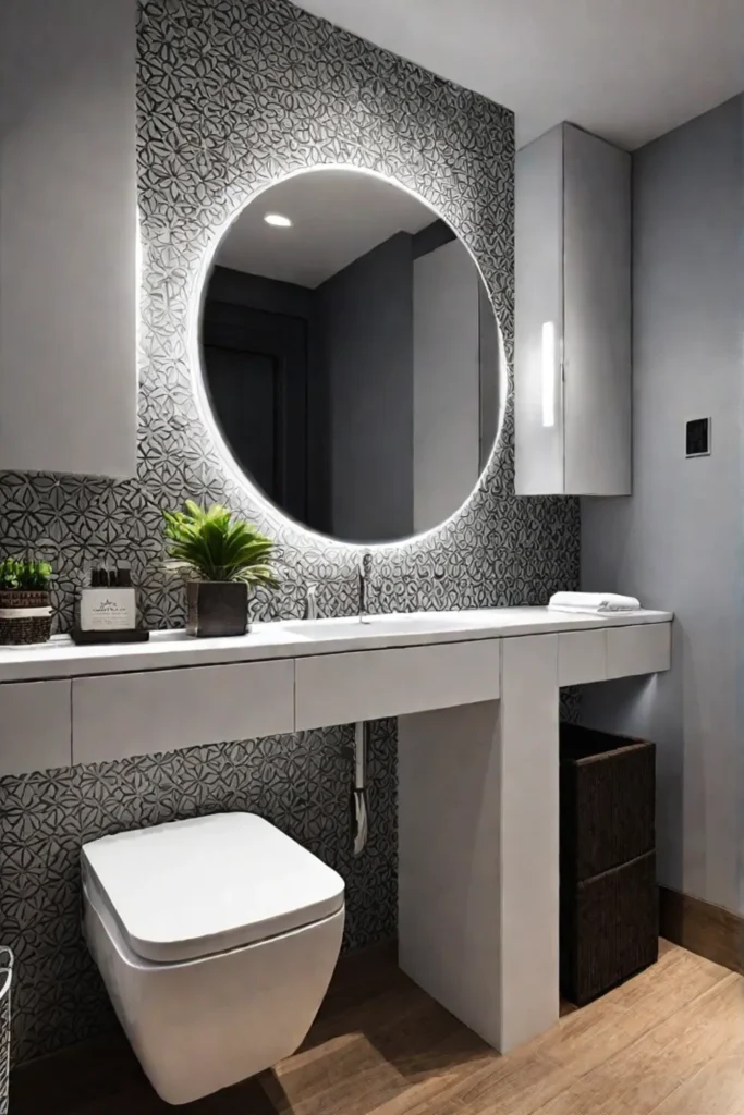 Elegant and spacesaving small bathroom design