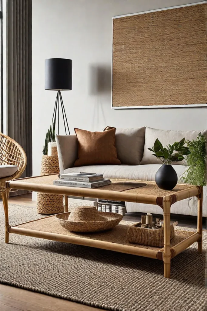 Living room featuring a variety of sustainable materials