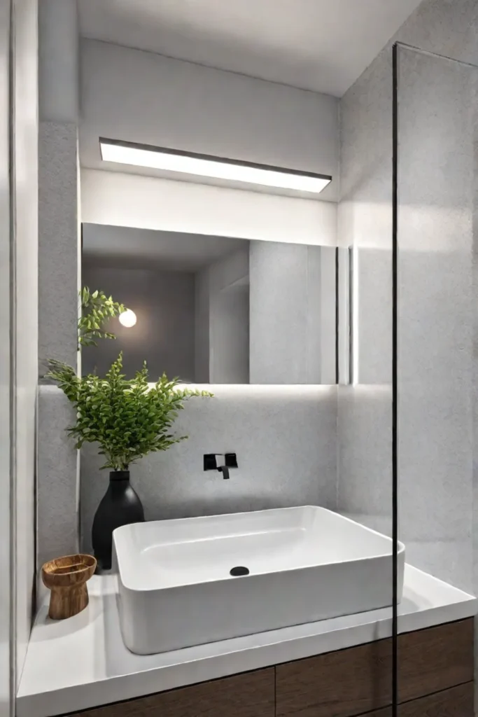 Modern and spacious small bathroom design