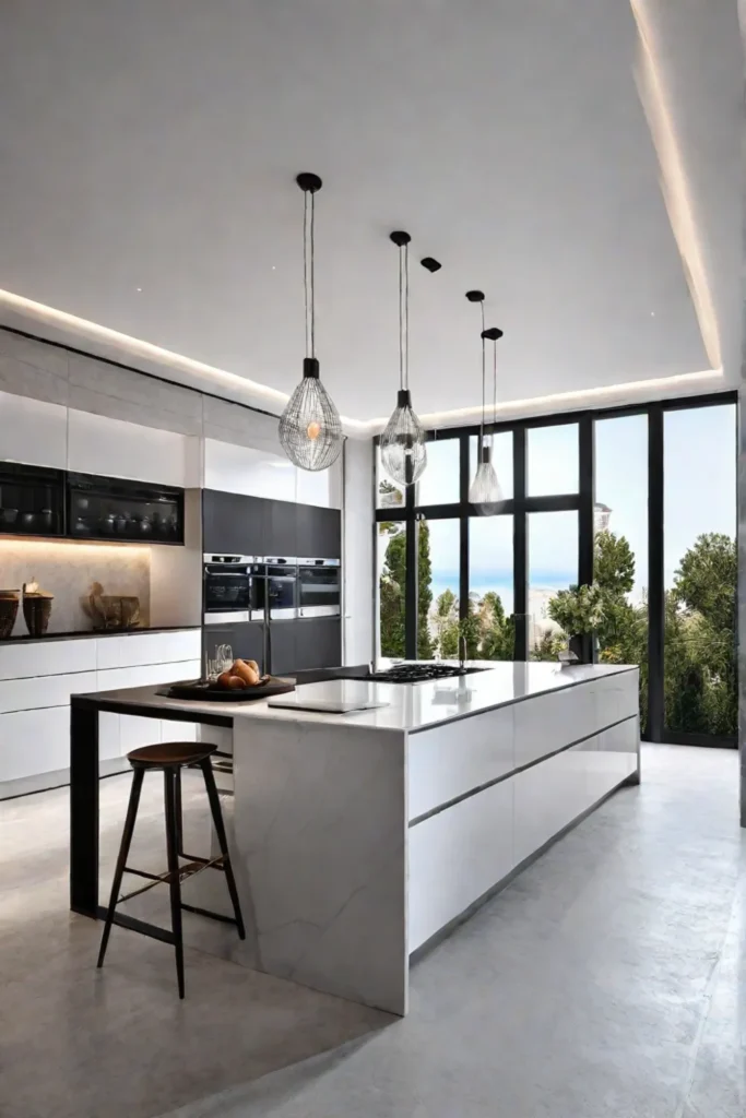 Modern kitchen design enhanced kitchen atmosphere