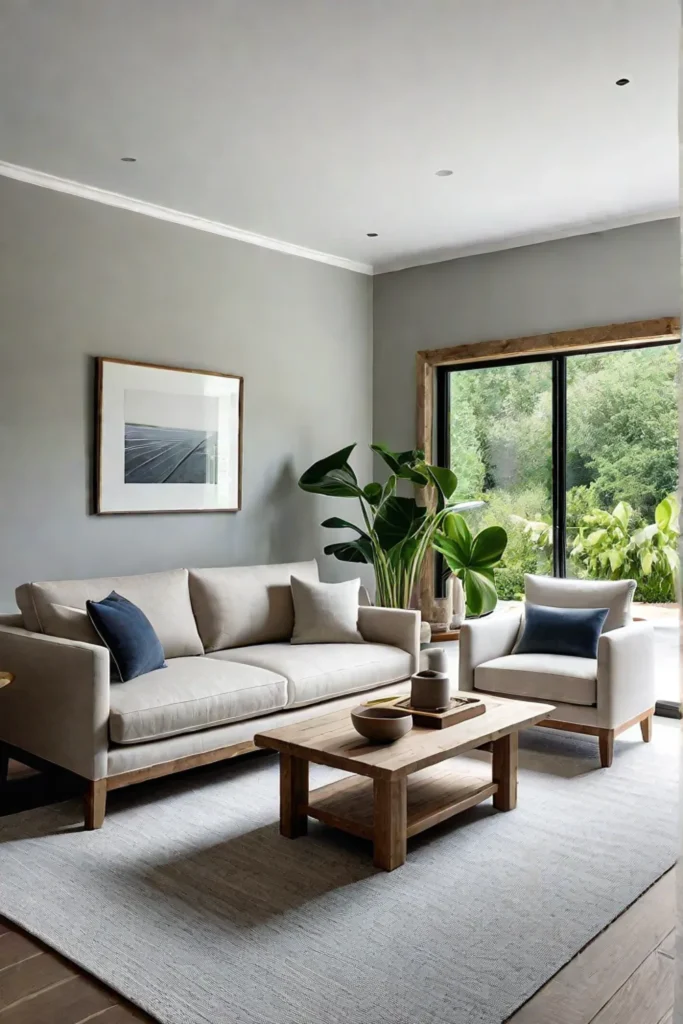 Sustainable furniture creating a tranquil living space