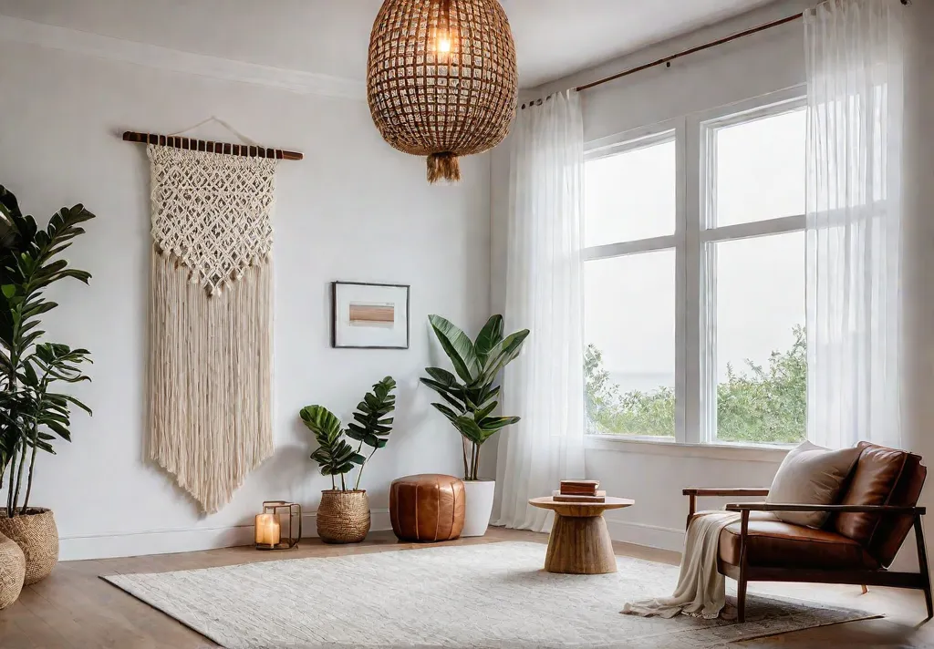 A sundrenched living room with a bohemian chic vibe The focal pointfeat