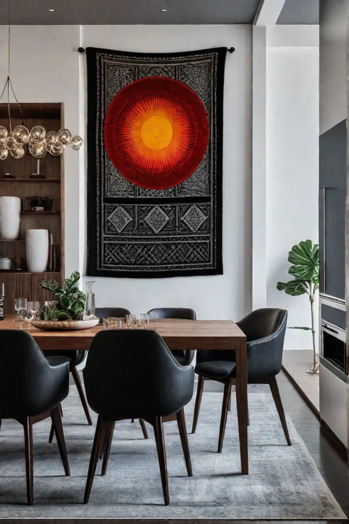 Tapestry wall hanging dining room decor